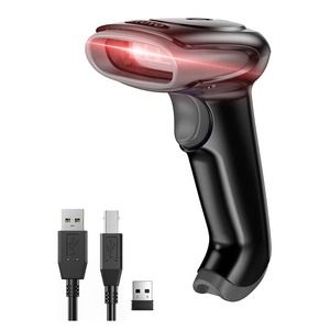 Eyoyo 2D Wireless Bluetooth 2.0 USB Wired Connection  Barcode Scanner Black